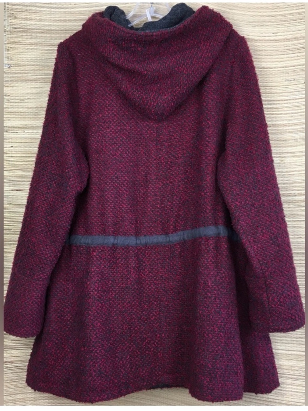 Free People "Satellite Image"
Tweed Wool Blend Hooded Jersey-Lined Coat Size S/P - Picture 8 of 14